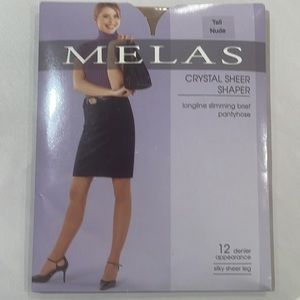 𝅺MELAS Crystal Sheer Shaper Nylon Spandex Cotton Nude Tall NWT